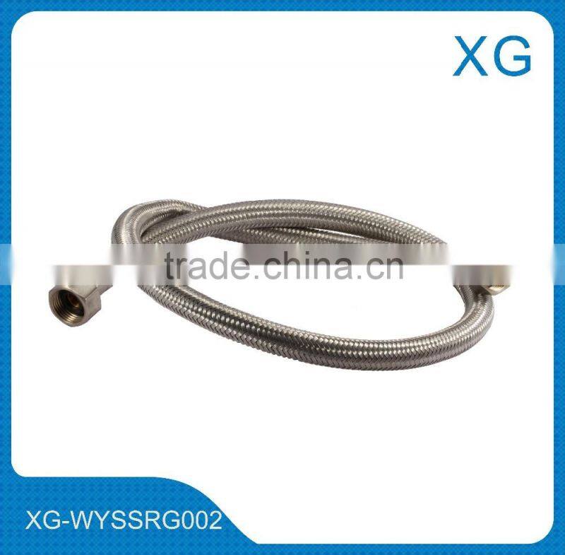 high pressure stainless steel flexible braided hose/Steel wire knitted brass gas hose/steel plumbing basin sink inlet hose