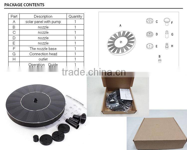 Solar powered Pump Garden Water Fountain Decorative Water Fountains