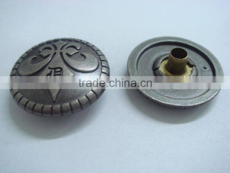 21mm metal customer snap coverable apparel button