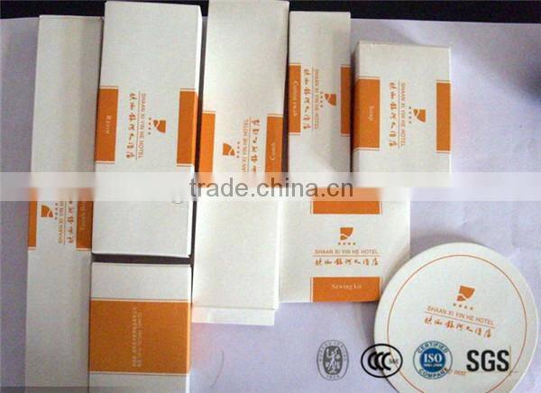 Luxury hotel bathroom amenities supplies set