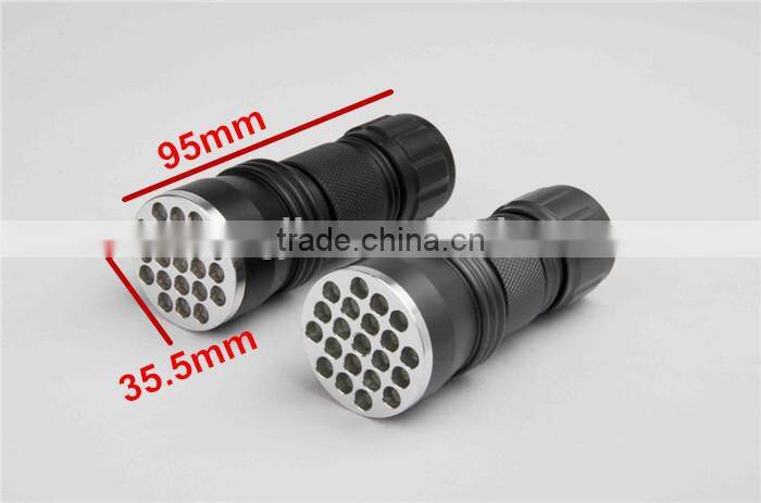 Onlystar GS-8046A money detector uv torch 21 led 365nm-395nm purple light uv flashlight