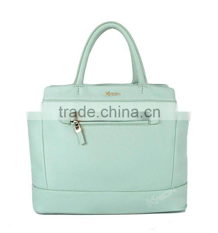 Super soft leather fitness bag,Spearmint bag with Zippered Clutch Bag