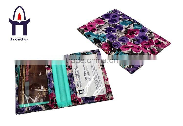 PU leather business card holder, foldable ID or credit card protector cover