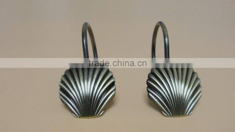Zinc alloy shower curtain hooks/iron hook, good quality hook,curtain accessory
