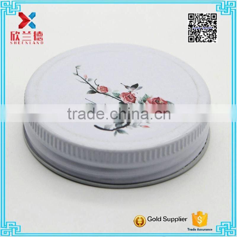 customized design fancy metal cap for glass mason jar