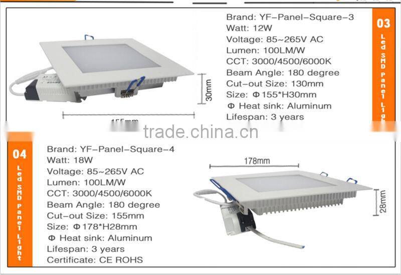 Square Round LED slim Panel Lighting Price,LED Panel Lighting