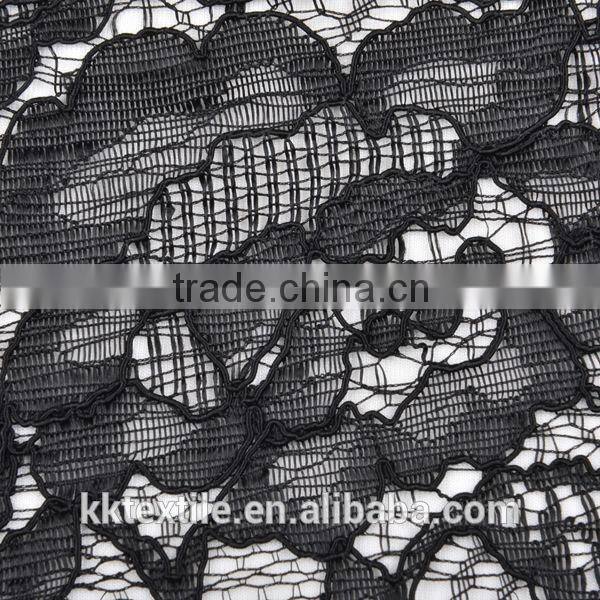 New arrival 25% nylon 75% rayon with gold flower rayon nylon blend fabric
