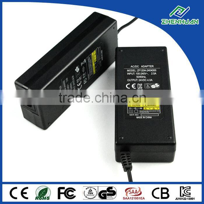 High efficiency battery charger 24V 4A 96W power adapter for 2 wheel hoverboard