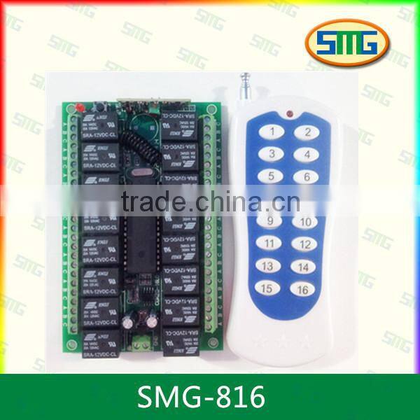 16ch wireless rf remote controller, remote controller 16 channels switch, 16 buttons remote control SMG-812
