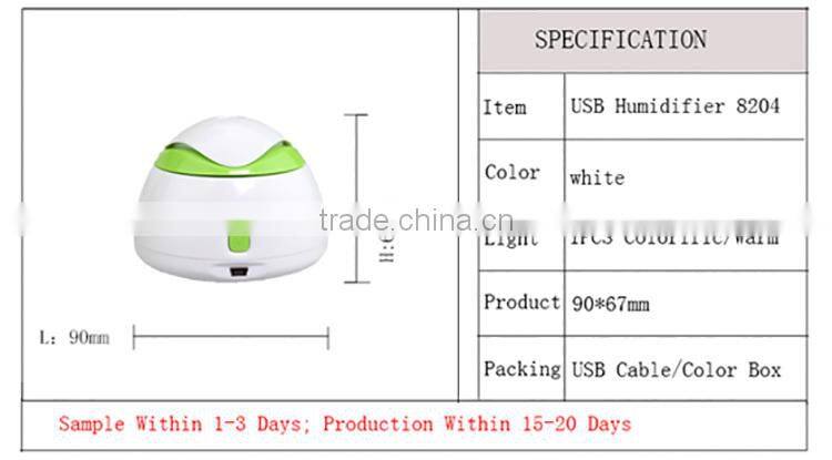 Portable Mini USB Humidifier Air Purifier Aroma Steam Diffuser