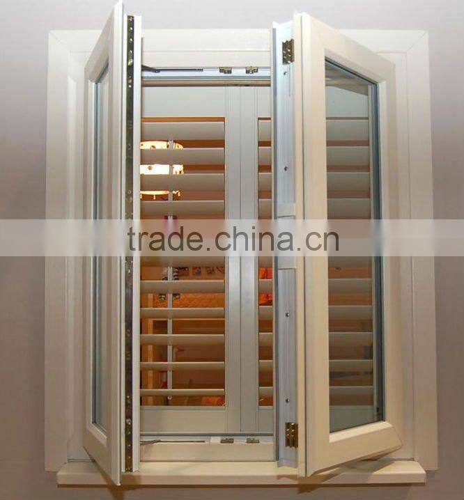 High quality UPVC outward opening fixed shutter casement window