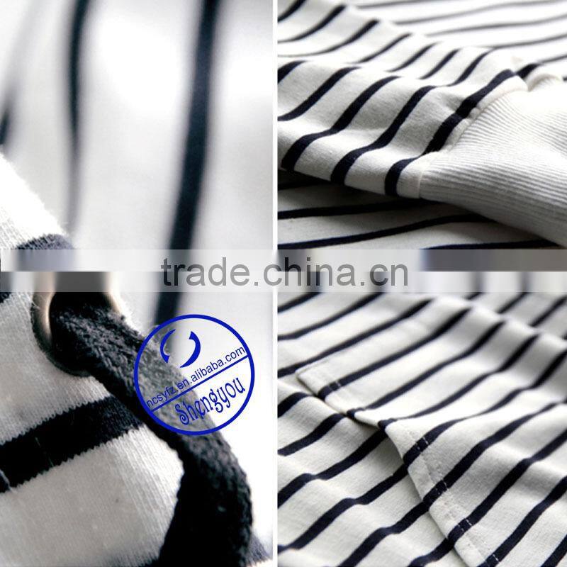 Custom striped pullover sweatshirts hoodies women