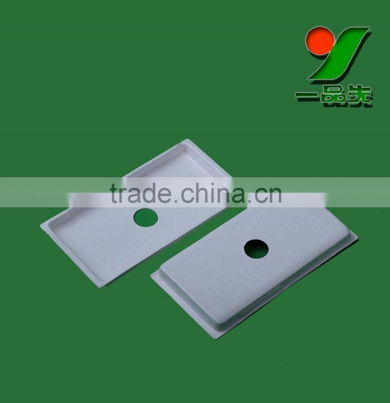 Biodegradable Custom Printed Mobile Phone packaging tray ,phone accessories paper molded pulp packaging trays