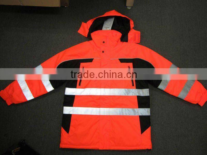 EN471 High Visibility Winter Parka for men