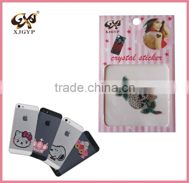 acrylic mobile phone stickers/acrylic mirror glass sticker/round acrylic rhinestone stickers