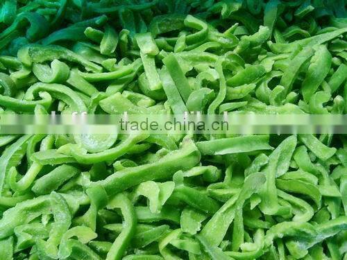 IQF frozen green pepper strips