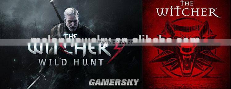 Hot Sale Game Retro Jewelry The Witcher 3 Wolf Head Pendant Necklace