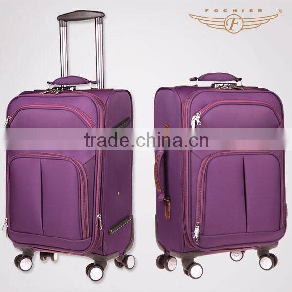 colourful best travel zipper trolley polyester luggage
