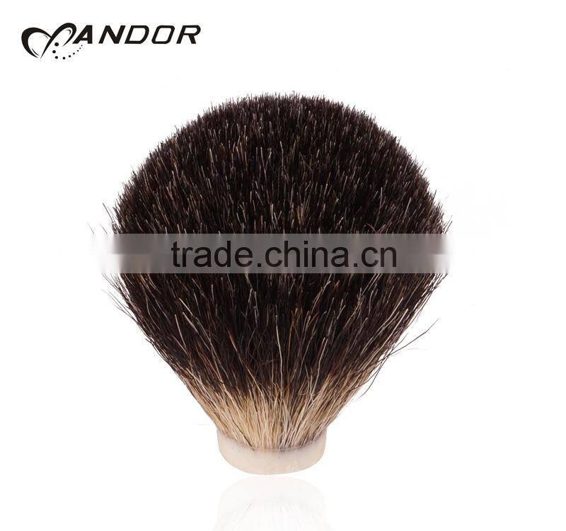 Black pure badger hair shaving brush knot 20mm Dia 60mm Loft