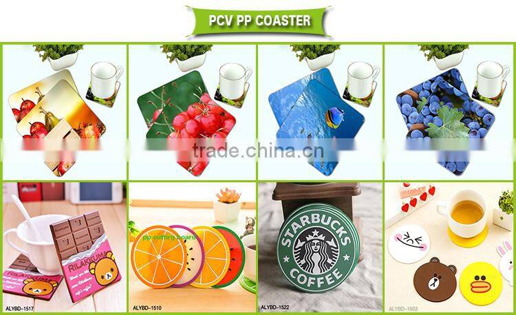 promotional advertising full color printing anti-slide custom logo square glass table rubber pad