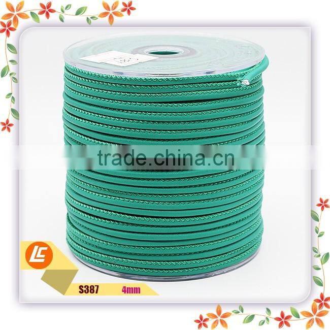 Red nappa sheepskin leather cord with outer stitched for fashion jewelry findings