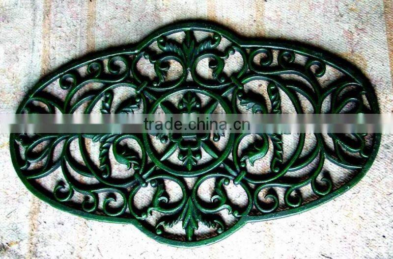 round shape doormat cast iron