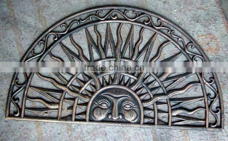 metal doormat half round shape