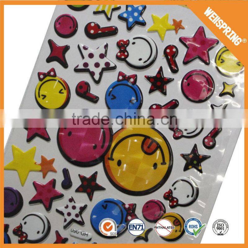 16-00011 Promotional gifts 2015 book promotional puffy sticker with eyespuffy stickers printing