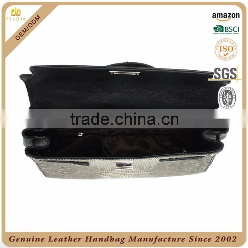 CSS728D001 Fashion Special Natural Lizard Grain Genuine Cow Leather Large Backpacks for Ladies