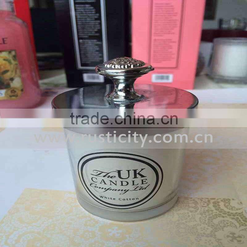 Wholesale black glass candle jar for scented soy candle glass , candle jars wholesale made in Shenzhen