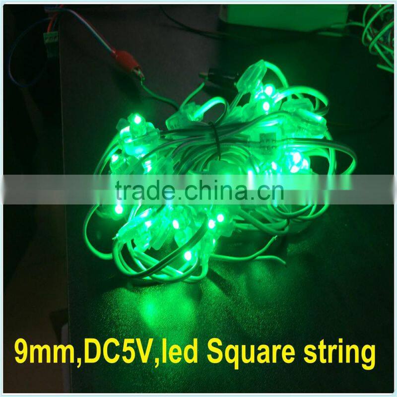 2016 Promotion RGB or single color Wedding Party outdoor solar string 9mm 50leds Christmas Light