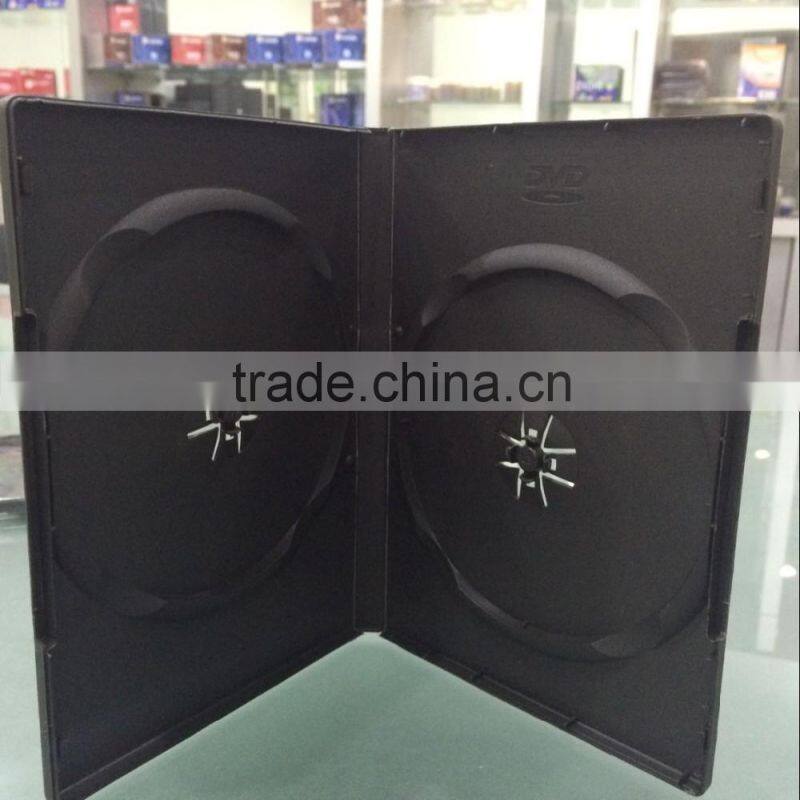 factory sale different packing! single tray and double tray 14MM DVD case