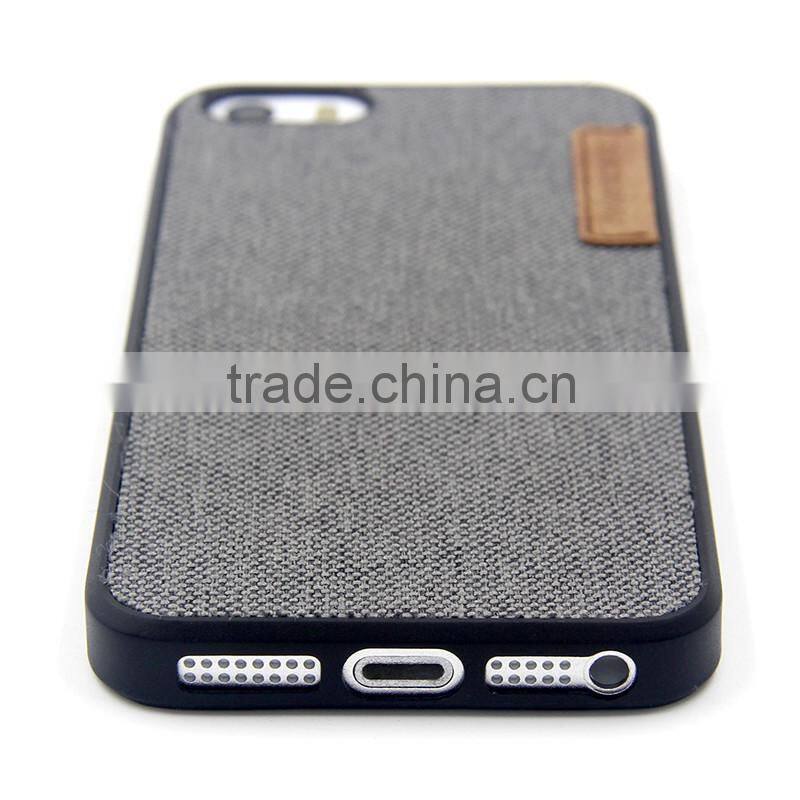 Beautiful mobile case covers laminated with canvas for iPhone SE
