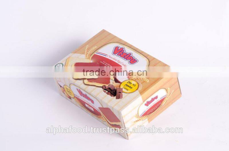 Vizipu Chocolate 100g/box Egg Cookie - CREAMY CHOCOLATE BISCUITS