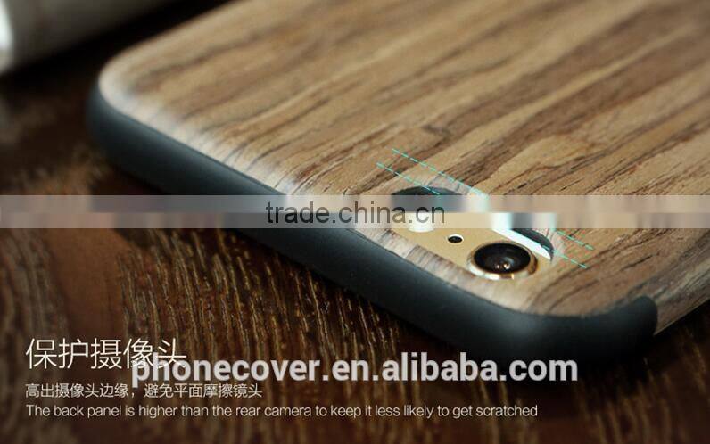 Original Rock Element Series Wood TPU Ultra Thin shockproof phone Case For iPhone6 6S 4.7 inch