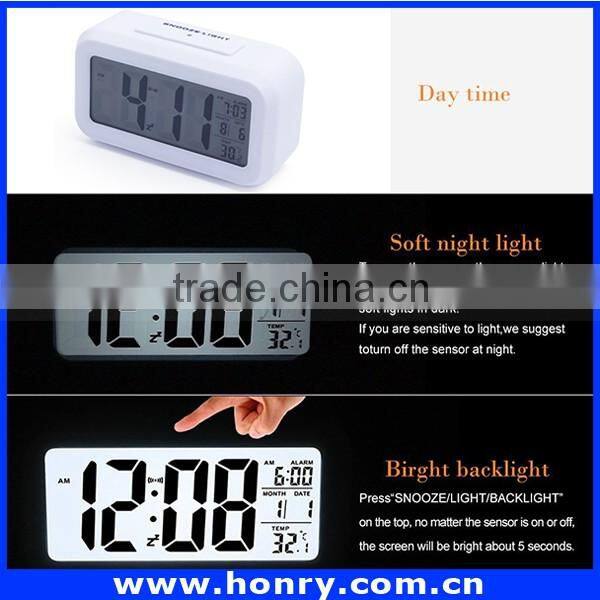 hot selling cheapest 7 color changing digital alarm led clock