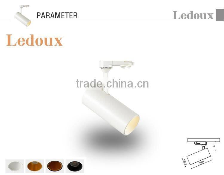 SAA dimmable led track light gold white and balck inner ring optional