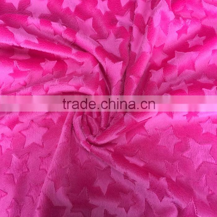 China Professional Minky Producer 14 Colors Cuddle Soft Star Minky Material