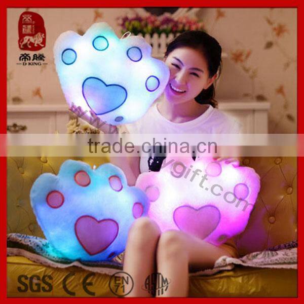 2014 new product soft toy shiny pillow plush led pillow
