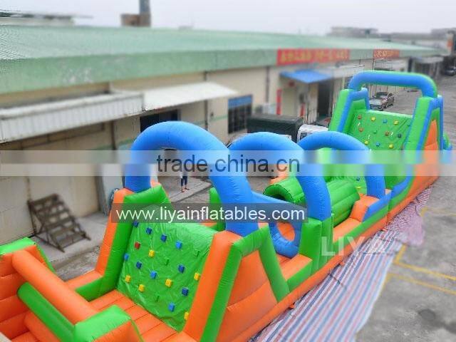 2016 hot sale giant inflatable obstacle course game equipment for children and adult