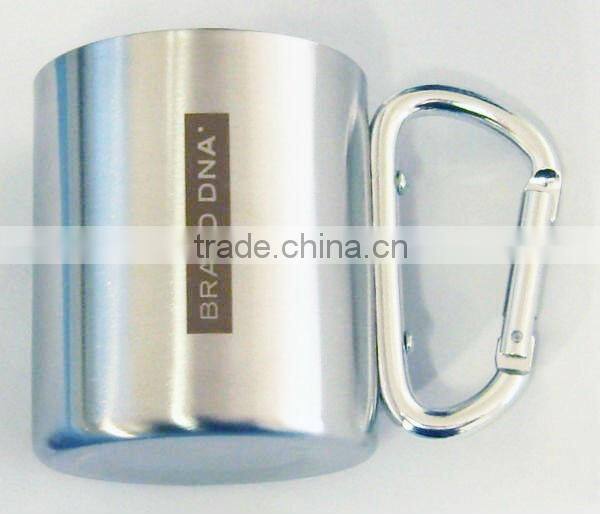 Promotional Travel Carabiner Mug With Plastic Lid