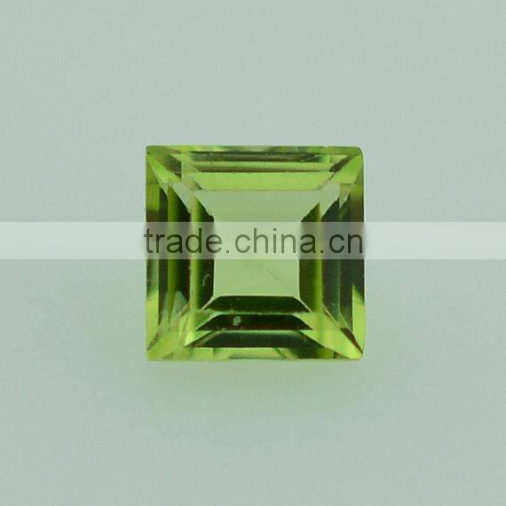 Wholesale loose Rough Peridot Princess Cut Gemstone, AAA Quality Gemstone