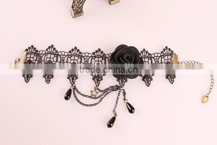 black rose lace girls fashion new design anklet
