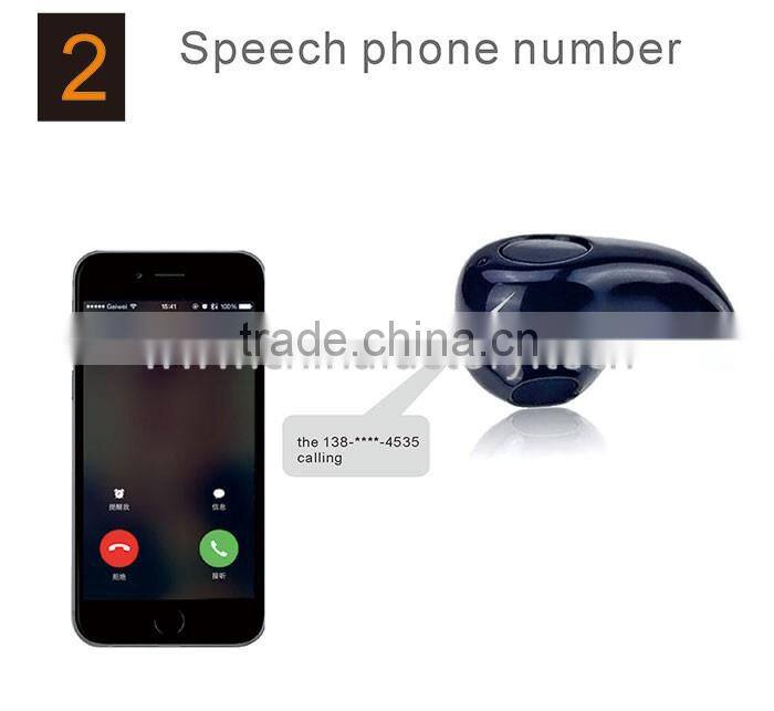 2016 popular and fashionable S530 micro bluetooth earpiece invisible spy earbud