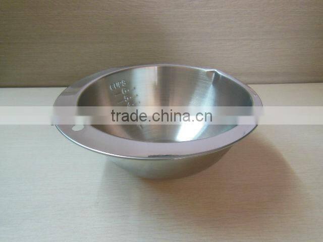 stainless steel salad bowl, food bowl, measuring bowl
