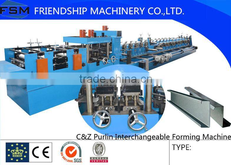 Z Purlin Roll Forming Machine 15m/min 3mm thickness