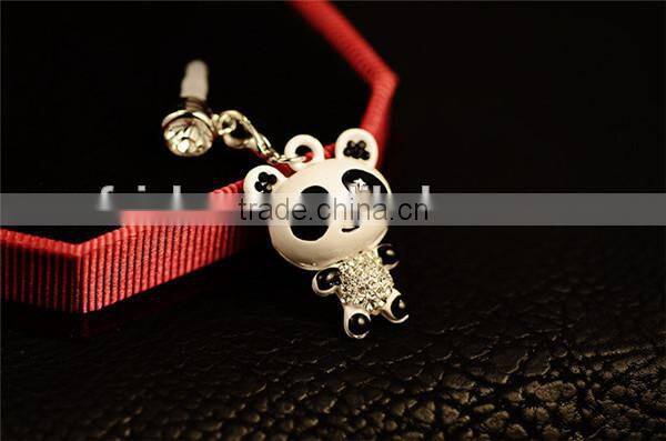 Fashionable Cheapest animal earphone dust plugs