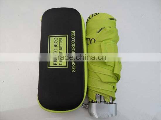 mini ultralight Rain and Sun Umbrella,5 Folding Umbrella with case