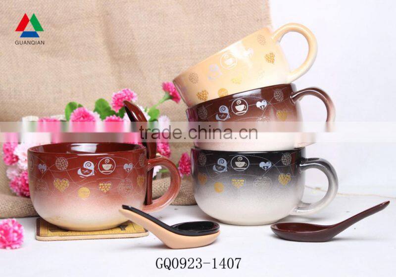 Flexible Choice chinese soup bowl and spoon set for hot sale