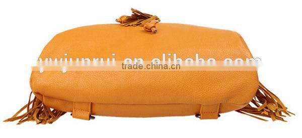 Bucket woven bead tassel darwstring wholesale from china fancy lady's backpack